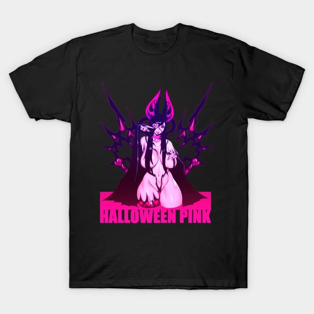 Halloween Pink T-Shirt by Pan_Ren_Wei